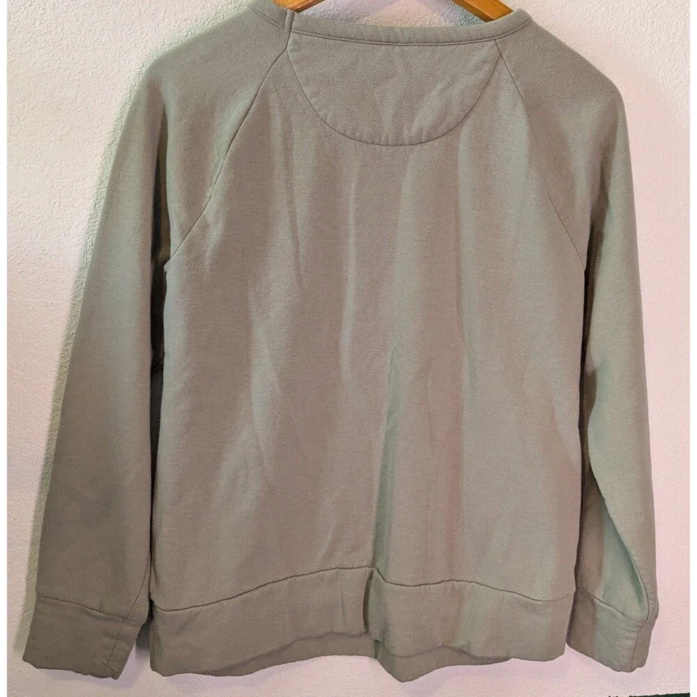 Eddie Bauer Sweater Women's size M Medium Olive Green Pullover Long Sleeve (746m